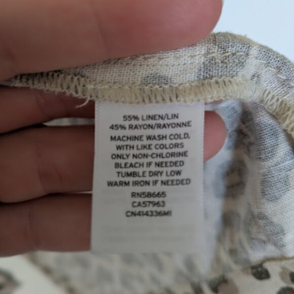Caslon Linen Safari Jacket Cheetah Leopard Print Size XS Extra Small - Picture 7 of 7